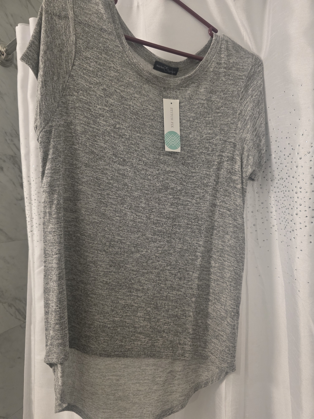Everyday Heathered Gray Scoop-Neck Tee